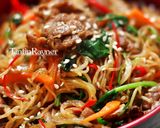 Foto langkah ke 10 dari resep Japchae with Beef Korean Noodle,aka Soun Ala Korea pake Vermiceli aja.