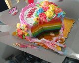 Foto langkah ke 5 dari resep Rainbow Cake Kukus.