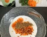 A picture of step 2 of Tandoori Mayo sandwich.