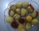 A picture of step 4 of Lasun chutney wada.