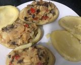 Foto del paso 5 de la receta Papas rellenas con hongos de pino, apto veganos, una delicia rápida, saludable y muy económica!!