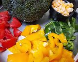 A picture of step 1 of Broccoli Salad.