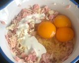Foto del paso 4 de la receta: 🥧 Tarta de jamón y queso con masa de papa 🥔