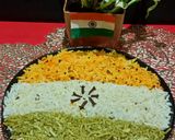 A picture of step 5 of Tricolour Pulao.