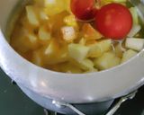 A picture of step 2 of Papaya Daal Masala.