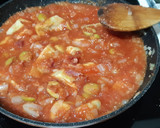 Foto del paso 4 de la receta: Espaguetis con alcachofas y taquitos de jamón