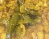 A picture of step 4 of Spicy achari alu.