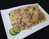 A picture of step 7 of Vegetables Fried Rice.
