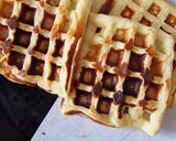 Une image de l'étape 3 de Gaufres au skyr et banane.