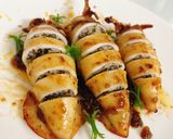 Hình bước làm 3 của món Mực nhồi thịt sốt