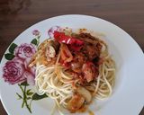 A picture of step 6 of Spaghetti with tomato Sauce with Fresh Vegetables.