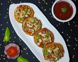 A picture of step 7 of Moong dal Pizza.