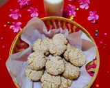 A picture of step 9 of Thandai Seasame cookies.