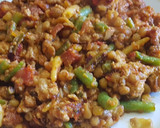 Foto del paso 4 de la receta: Lentejas con salsa boloñesa, jamón y verduritas