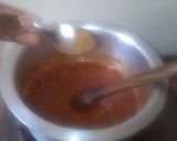A picture of step 4 of Spaghetti with egg curry and french beans.