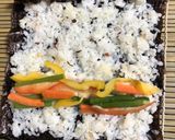A picture of step 3 of Veg. Maki Sushi Rolls.
