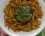 फ्रेंच फ्राइड धनिया की चटनी के साथ रेसिपी चरण 3 फोटो