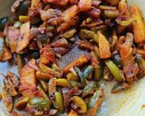 A picture of step 3 of Ivy gourd and Potato Subji.
