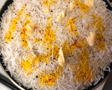 A picture of step 6 of Tahchin (Persian Saffron Rice Cake).