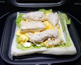 【減肥系列】牛油果雞胸肉配芝士炒蛋蕃茄青瓜絲生菜三明治的食譜步驟3照片