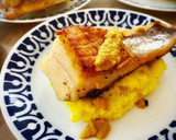 Foto del paso 6 de la receta: Bacalao sobre parmentier al azafrán con crema de naranja