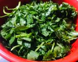 A picture of step 1 of Methi paratha.