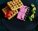 A picture of step 5 of Moong dal Corn Waffle.