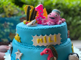 Torta temática, fondo del mar