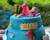 Foto del paso 6 de la receta: Torta temática, fondo del mar