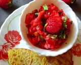 A picture of step 3 of Strawberry Salsa.