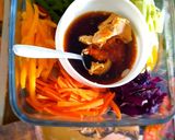 A picture of step 1 of Chicken salad with Maggi noodles.