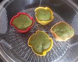 A picture of step 3 of Spinach dhokla.