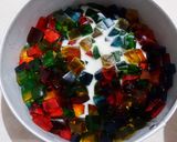 Foto langkah ke 5 dari resep Puding Mozaik Rainbow.
