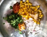 A picture of step 1 of Corn Fritters 🌽.