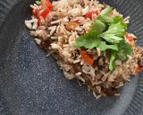 A picture of step 4 of Chinese beef fried rice.