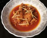 A picture of step 8 of Chicken qorma.