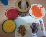 A picture of step 10 of Baked potato croquettes with pumkin/carrot/tomato soup.