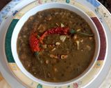 A picture of step 9 of Sabat mash and dal chana.