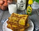 Gambar langkah 3 resipi French toast milk.