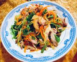 Hình bước làm 3 của món Thịt heo rừng xào rau càng cua
