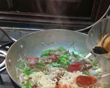 A picture of step 3 of Maggi noodles vegetables spring roll.
