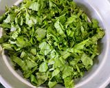 A picture of step 1 of Spinach (palak) Veggies Subzi.