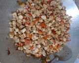 Foto langkah ke 4 dari resep Tumis tahu tempe teri kentang untuk jumber 50 porsi.
