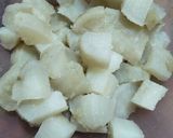 A picture of step 1 of Sweet potato with jaggery.(sweet potato halwa).