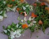 A picture of step 1 of Masala bread.