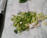 A picture of step 1 of Risotto with lemon, chicken and spinach.