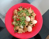 Foto langkah ke 4 dari resep Oseng buncis tahu telur puyuh.