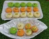 A picture of step 6 of Tri colour malai peda independence day special.