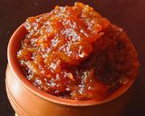 A picture of step 4 of Watermelon Rind chutney.