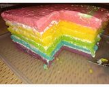 Foto langkah ke 7 dari resep Rainbow cake.